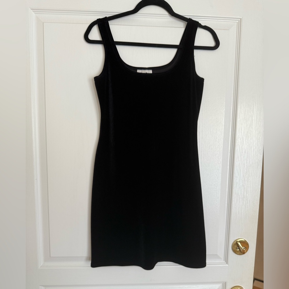 Jump Black Velvet Mini Dress